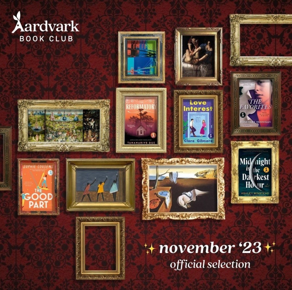 November 2023 Aardvark Book Club Hint &&nbsp;Selections