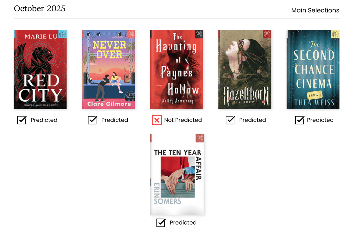 October 2025 Book of the Month Selections – Read Between the Spines