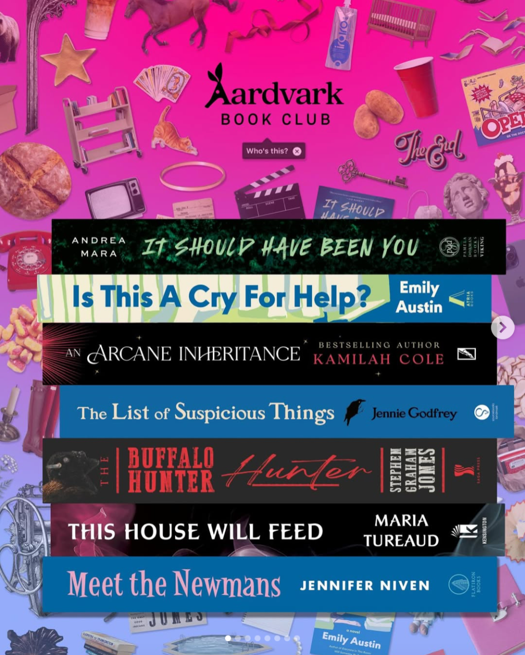 January 2026 Aardvark Book Club Hints &&nbsp;Picks